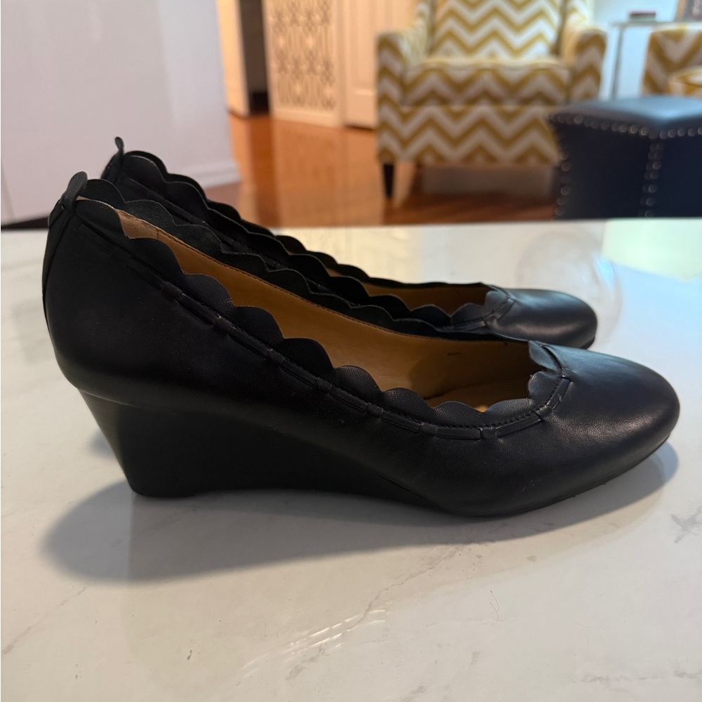 Jack Rogers Black Wedge Shoes